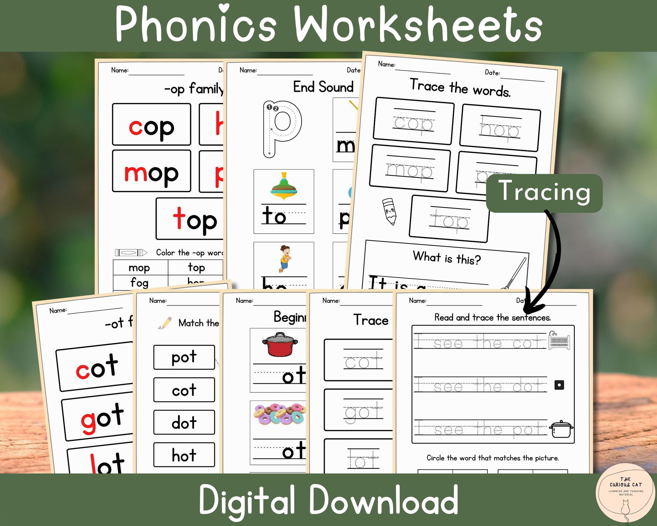 Phonics CVC Words | Printable Worksheets | CVC Word Families | Spelling ...