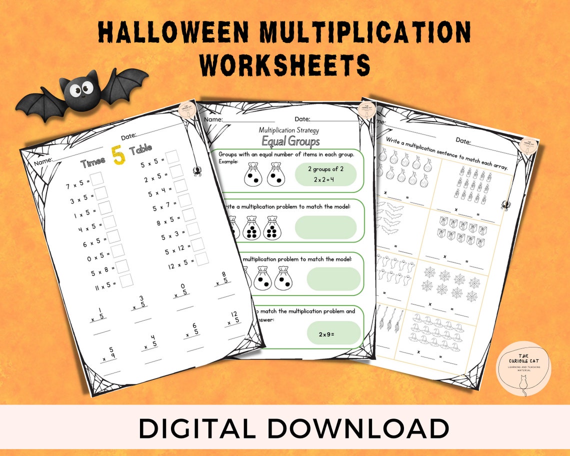 Maths Multiplication Worksheets Tables of 1 2 5 and 10 - Etsy