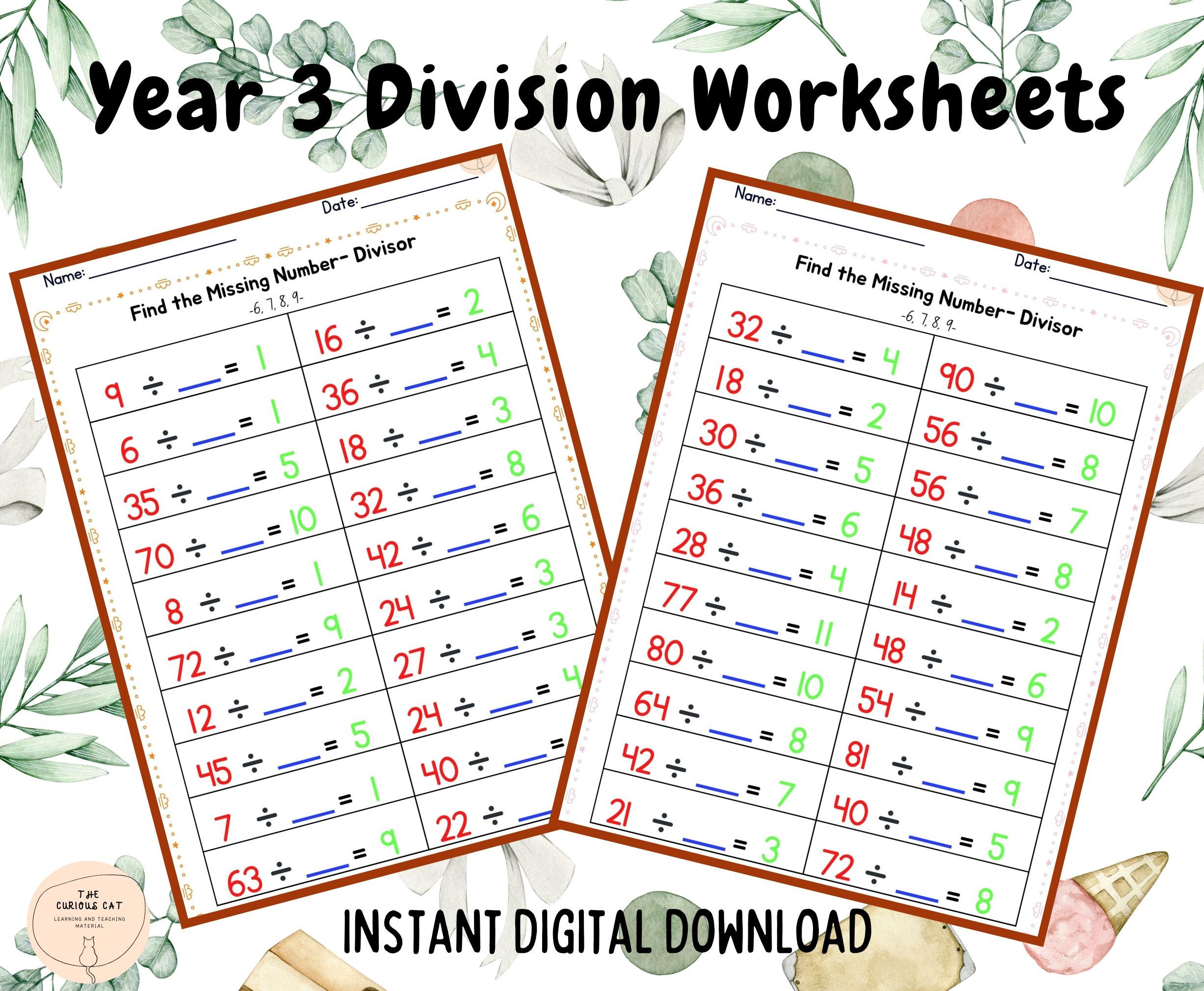 Division Pack for Beginners, Teacher-made Maths Worksheets for 3rd ...