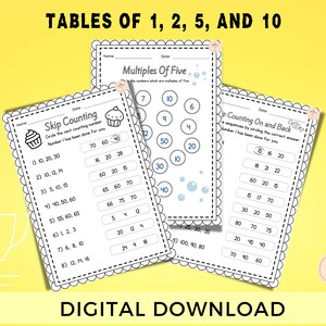 Multiplication Worksheets, Maths Printouts for 2nd Grade, Times Tables ...