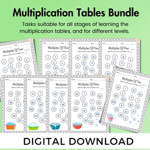 3rd Grade Maths Worksheets, Multiplication Printables, Digital Download ...