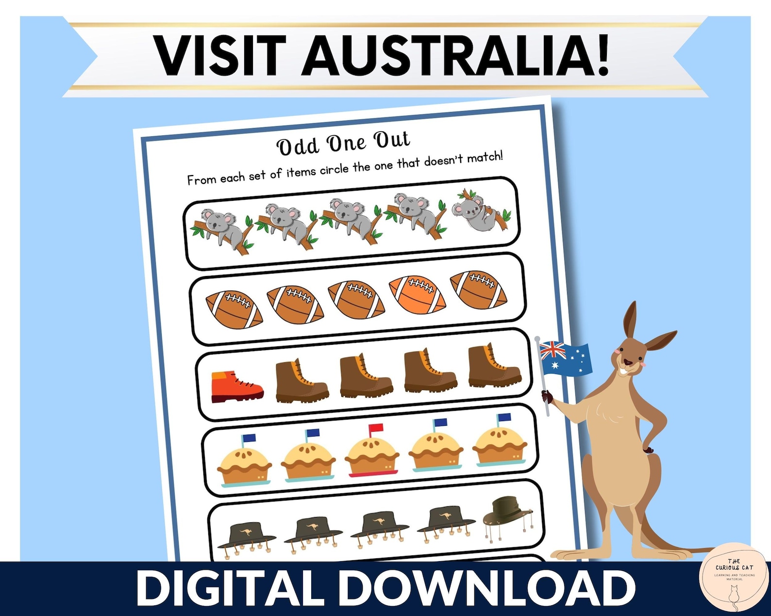 Country Study Printable, Travel Activity, Australia Learning &amp; Travel ...