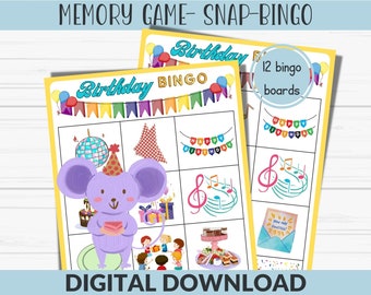 Bingo Di Compleanno Blu Per Bambini - Gioco Da Tavolo Per 23 Giocatori Con Cartelle E Adesivi, Ideale Per Feste 8-12 Anni