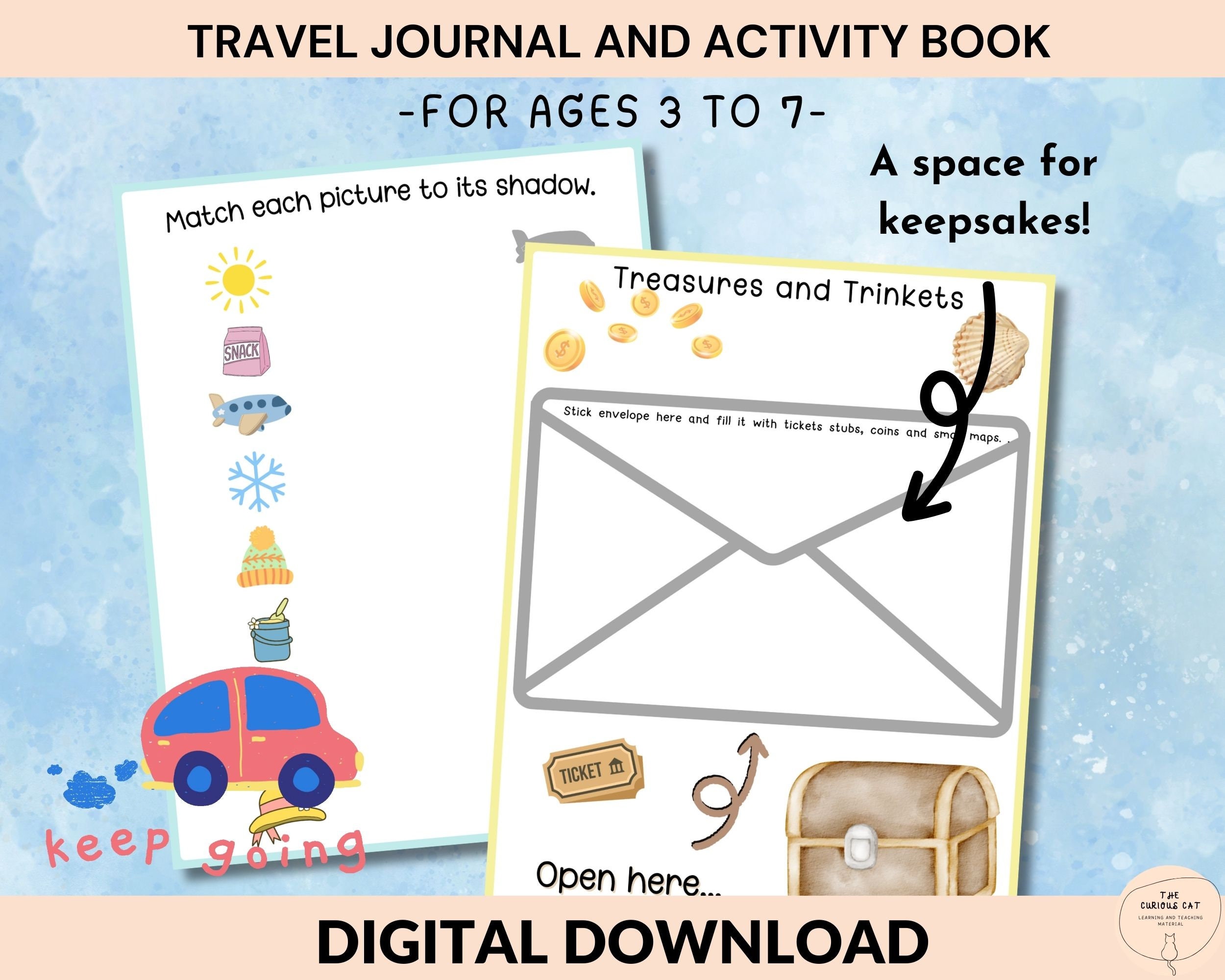 Printable Travel Journal for Kids, Fun Children’s Travel Diary, Family ...