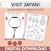 Japan Worksheets, Learning & Travel Printable for Children; Kids ...