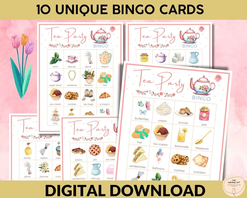 35 Tea Party Printable Activities, Bingo Game, Coloring Pages, High Tea ...
