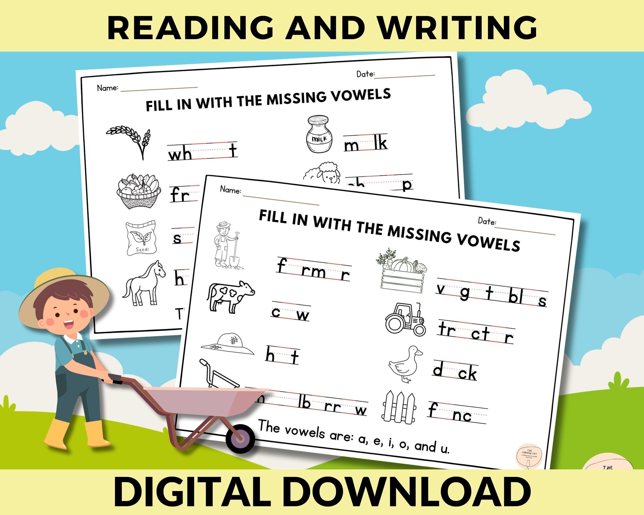 Reading, Spelling and Writing Printables, Worksheets for 1st and 2nd ...