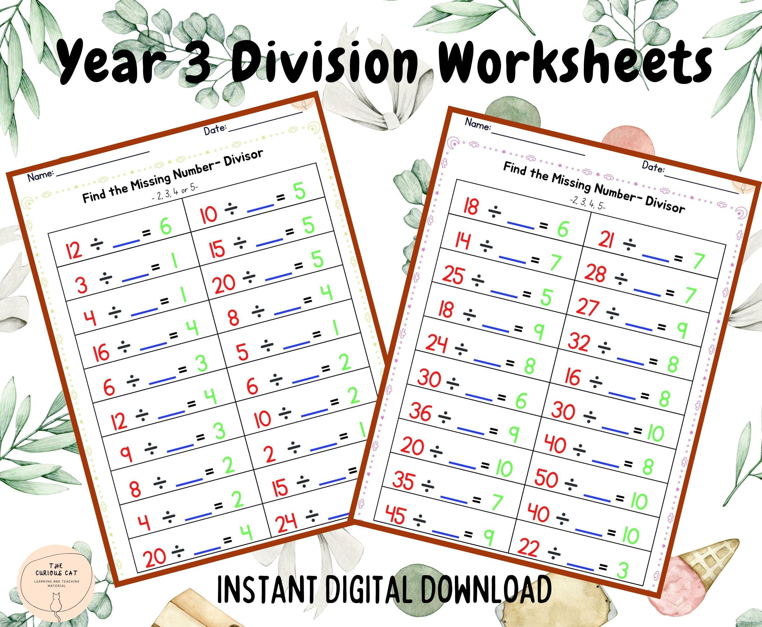 Division Pack for Beginners, Teacher-made Maths Worksheets for 3rd ...