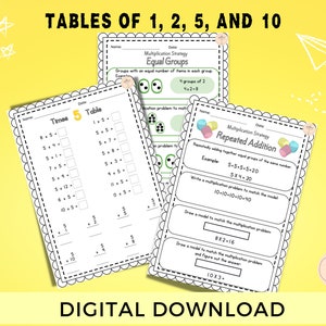 Multiplication Worksheets, Maths Printouts for 2nd Grade, Times Tables ...