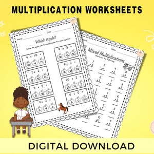 Multiplication Worksheets, Maths Printouts for 2nd Grade, Times Tables ...