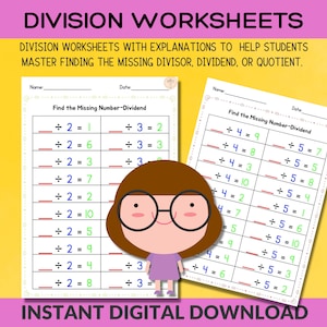Division Pack for Beginners, Teacher-Made Maths Worksheets for 3rd Grade Division Practice