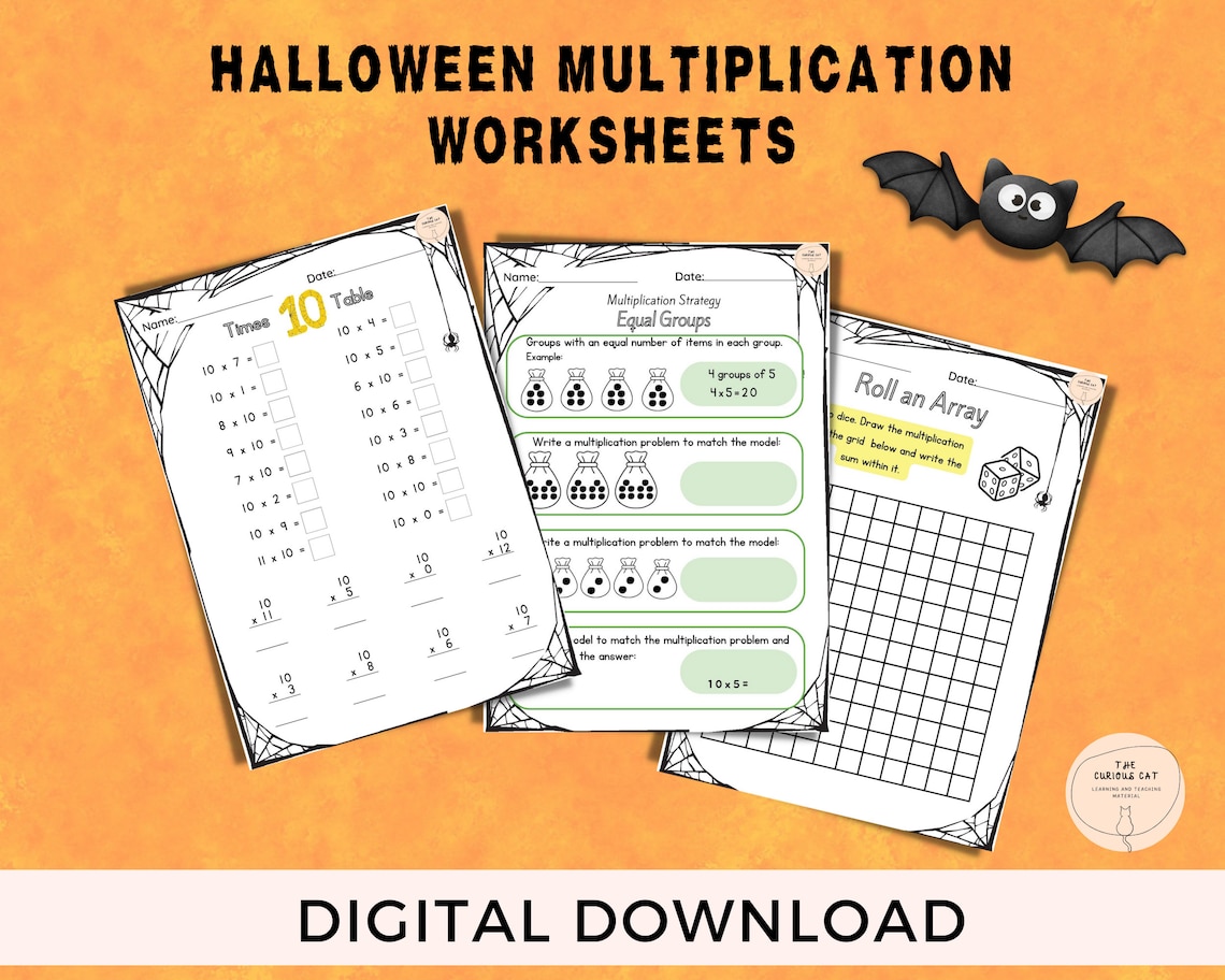Maths Multiplication Worksheets Tables of 1 2 5 and 10 - Etsy