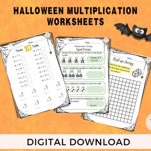 Maths Multiplication Worksheets Tables of 1 2 5 and 10 - Etsy