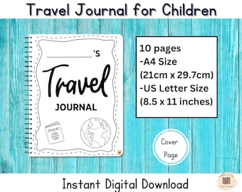Kids Travel Journal, Vacation Journal for Children, Girls' Journal, Boys' Journal, Holiday Journal, Travelling with Kids, Family Holidays