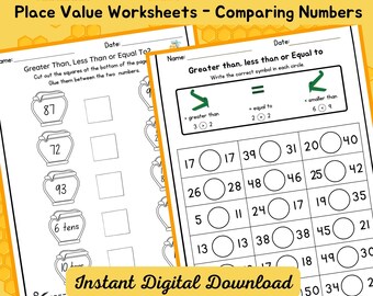 Number Worksheets, Maths Handouts, 1st Grade Place Value Printouts, Printables for Homeschool, Maths Revision Work