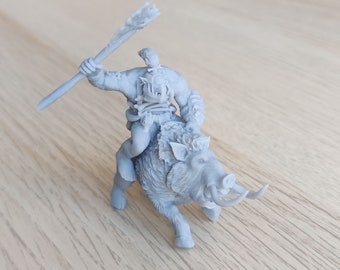 Figurine chevaucheur de cochon imprimée en 3D