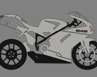 Décoration moto Ducati 848