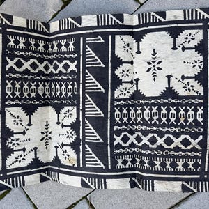 Vintage Tribal Barkcloth Tapa Cloth Handcrafted Pacific Art