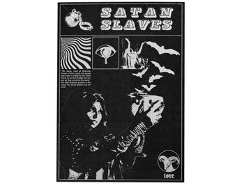 Impresión A4 de "Satan Slaves" – Póster vintage de terror ocultista