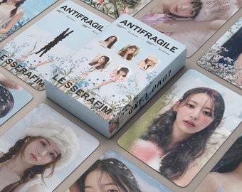 55 Pieces LE SSERAFIM LOMO cards, Antifragile, Sakura, Kim Chaewon, Huh Yunjin, Kazuha, Hong Eunchae