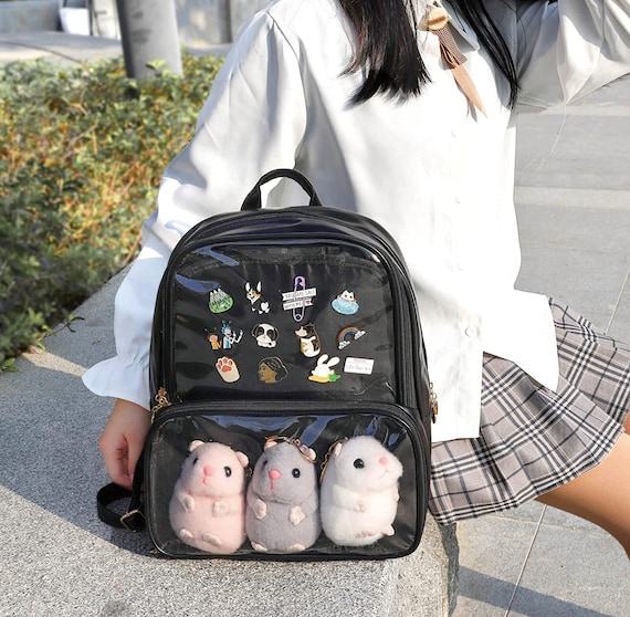 Ita Bag Double Clear Windows Ita Backpack for Pins Display 