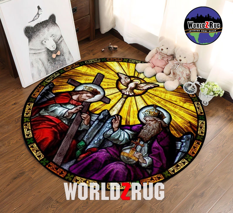 Jesus Christ Themed Area Rug Jesus Décor Aesthetic Home - Etsy