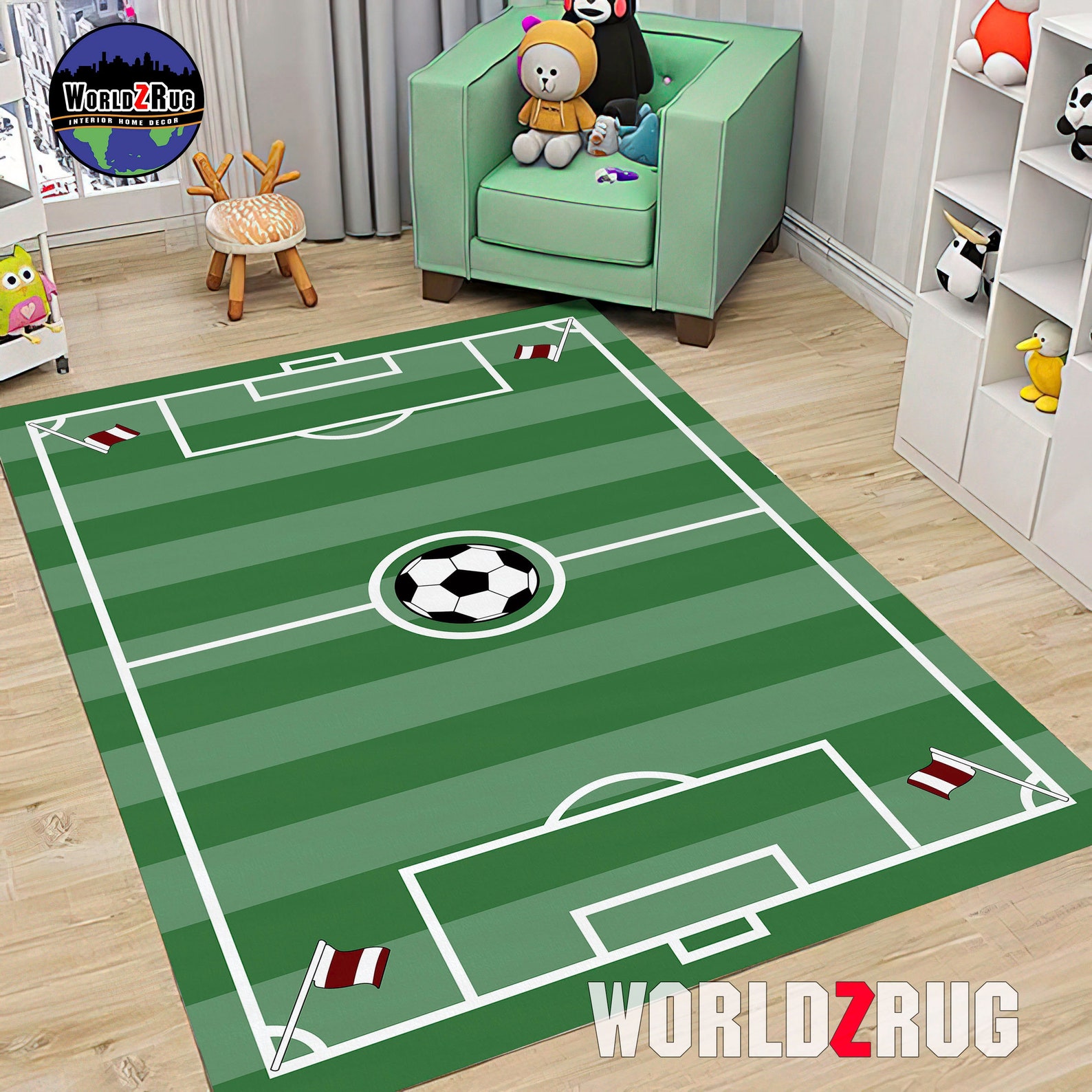 Football Field Rug Football Court Carpet Soccer Grass Etsy