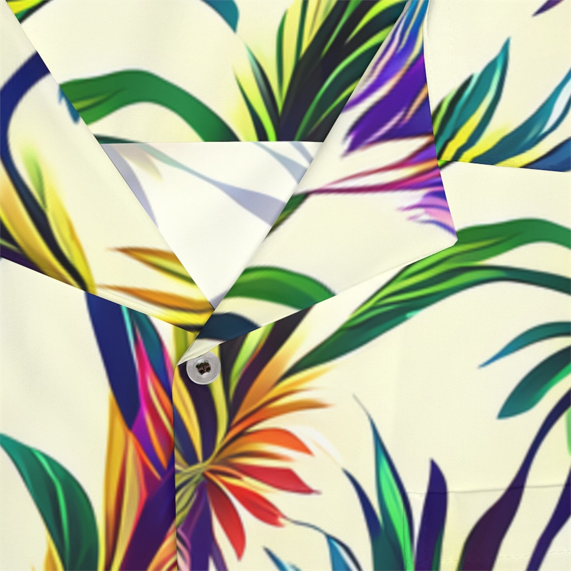 Discover Men's Hawaiian Shirt | AI Botanical Pattern | Men's Summer Vacation Shirt | Tropical Beach Clothing