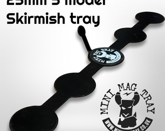 25mm 3-man Open Skirmish Movement tray MiniMagTRAY magnetic AoS movement tray