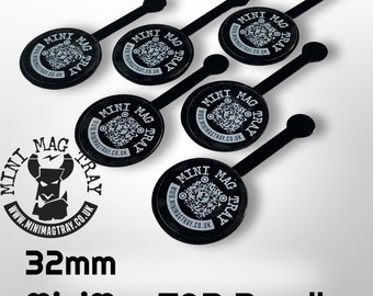 6x MiniMagTAB 32mm handle for MiniMagTRAY Movement tray BUNDLE. magnetic AoS movement tray