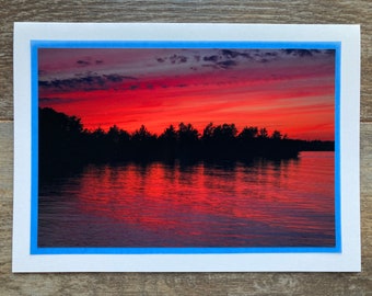 Sunset Photo Greeting Card (L1), Blank Inside, With Envelope - Etsy
