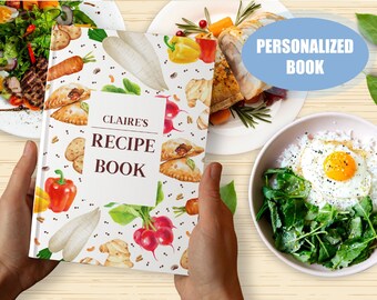 Personalized Recipe Book, Custom Recipe Book, Personalized Gift, Recipe Journal, Kitchen Conversion Page, Family Recipe Book, Custom Gift