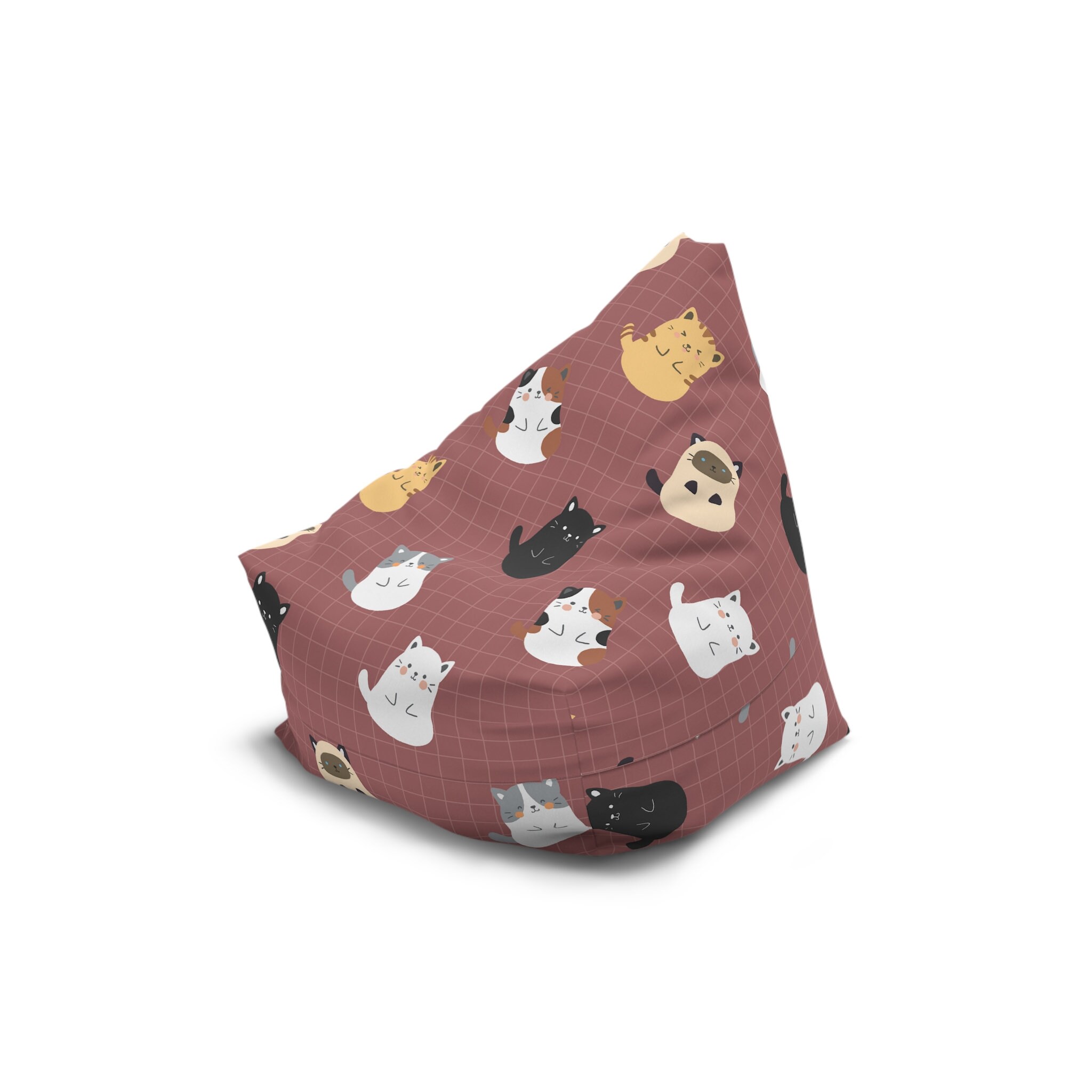 Cat Pattern Bean Bag Chair Cover, Cat Design Bean Bag Cover, Cat