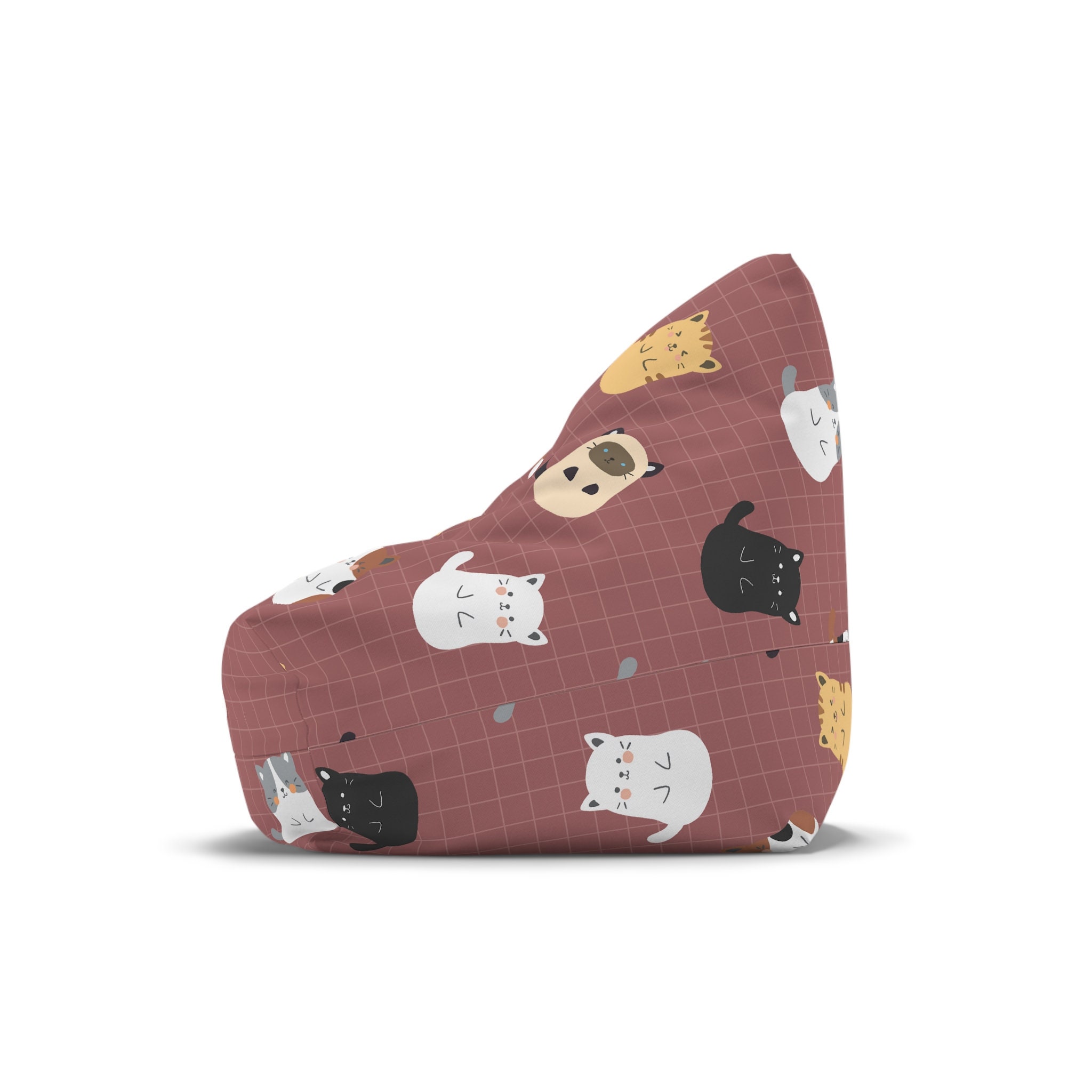 Cat Pattern Bean Bag Chair Cover Cat Design Bean Bag Cover Etsy