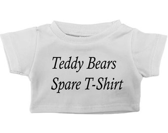 Personalised Teddy Bears T-Shirt - T-SHIRT ONLY - Custom Teddy Clothing - TShirt For Teddy Bear - Small Teddy Clothes - Photo Teddy Tshirt