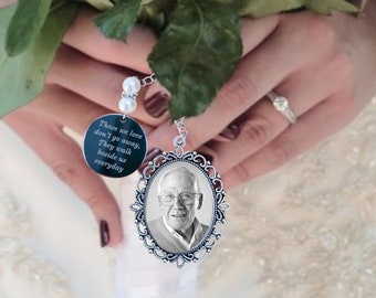Bridal Memory Remembrance Bouquet Charm, Bride Flowers Charm Personalised with Photo - Wedding Flowers Oval Brooch Charm - With you today