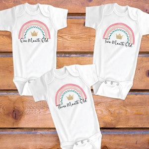 Monthly Milestone Baby Vests. All Twelve Available Etsy Australia