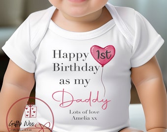 Joyeux 1er anniversaire en tant que papa papa - gilet de premier anniversaire en tant que papa - body d'anniversaire papa - cadeau d'anniversaire papa - nouveau cadeau papa