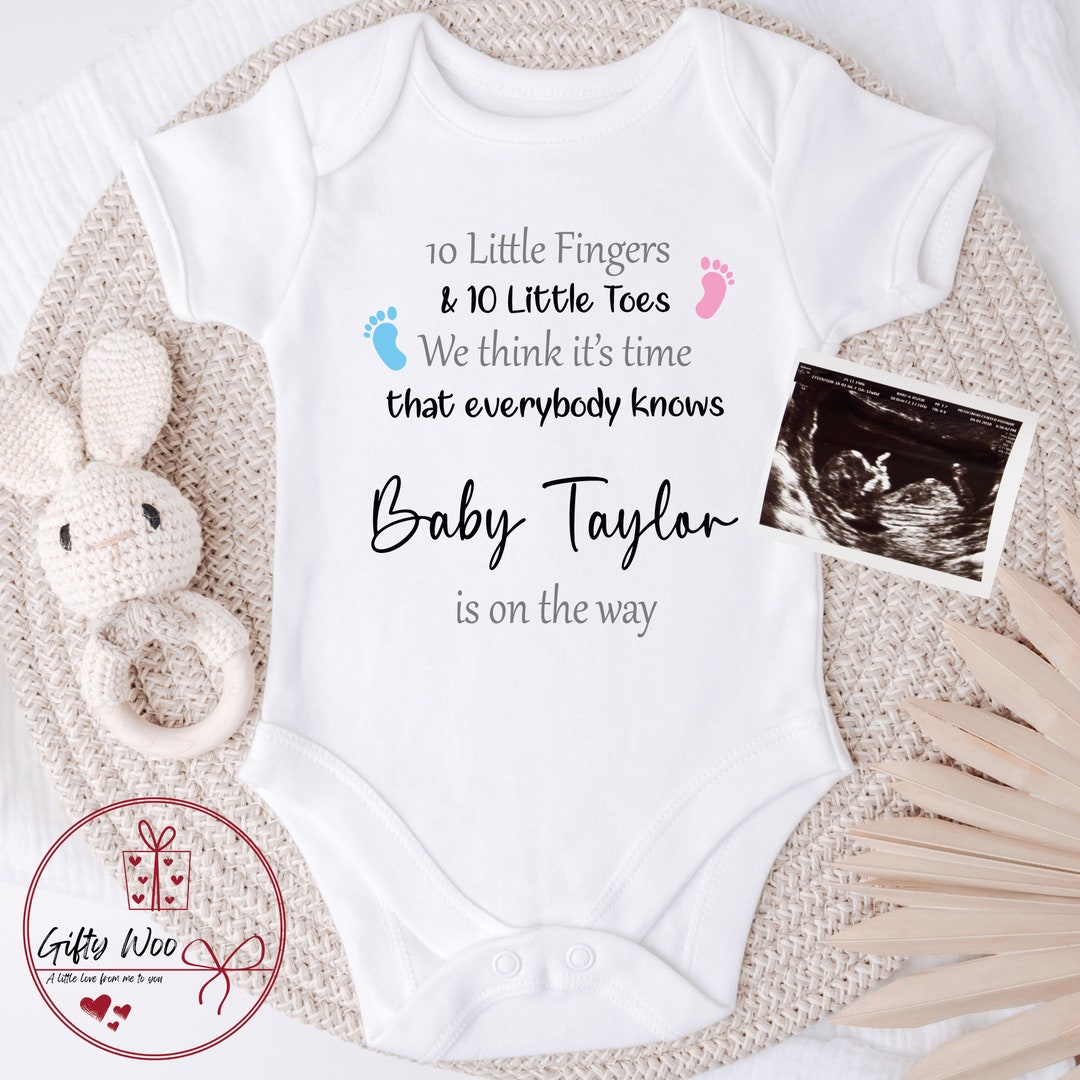 10 Little Fingers 10 Little Toes Pregnancy Announcement Baby Vest