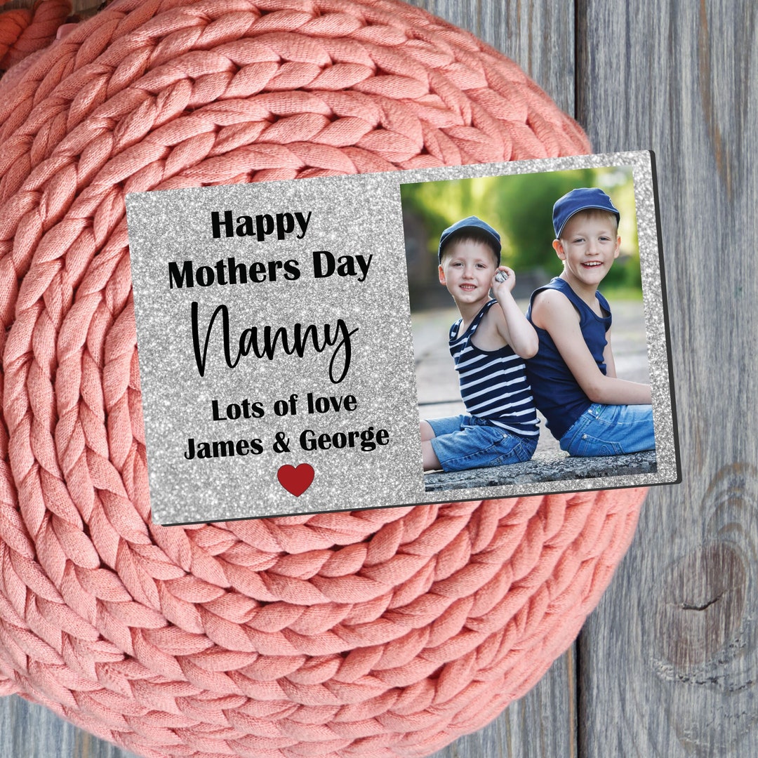 Personalised Mothers Day Nanny Photo Purse Card Gift for Mummy Nanny