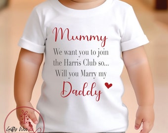 Marriage Proposal Kids T-Shirt - Proposal Top - Will You Marry My Daddy T-shirt - Marry Me tshirt - Mummy Will You Marry My Daddy