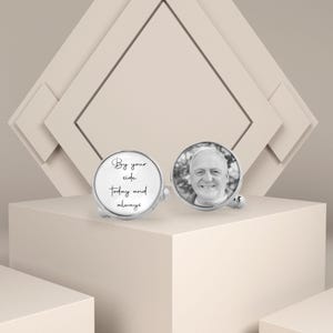Birth Details Custom Photo Engravable Cufflinks