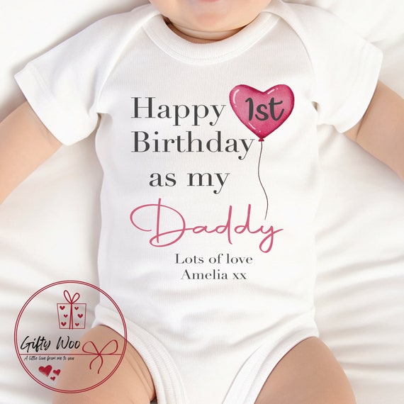 Happy birthday daddy baby vest sale