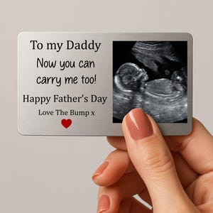 Carte portefeuille baby scan pour la fête des pères - cadeau pour un futur papa pour la fête des pères - cadeau de Bump - insert de carte portefeuille sonogramme - cadeau baby scan