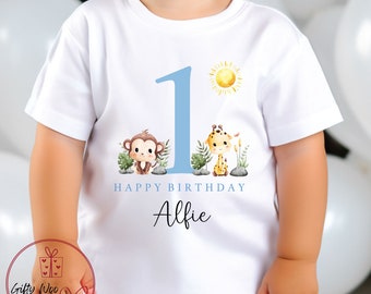 Kids 1st Birthday T-shirt - First Birthday Top - Number and Name Birthday Tshirt - 1st Birthday - First Birthday Vest - Personalised T-shirt