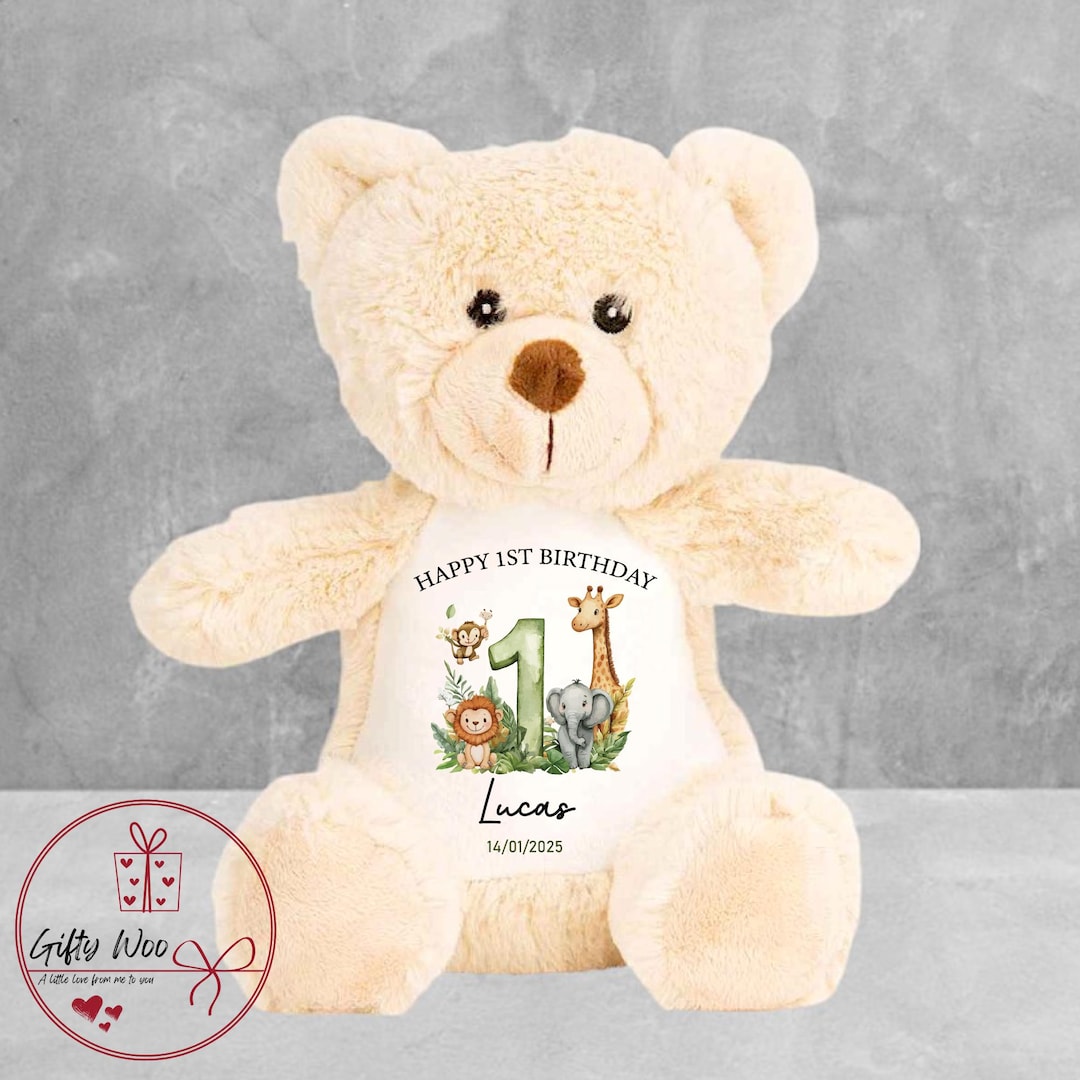 Extra Tall Tier Rainbow Teddy Bear 1st Birthday Baby Shower Cake