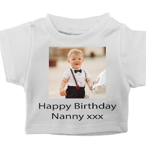 Orsacchiotto e T-shirt personalizzati Maglietta Teddy Teddy personalizzato Maglietta con orsacchiotto Abiti personalizzati Teddy Teddy con foto immagine 6