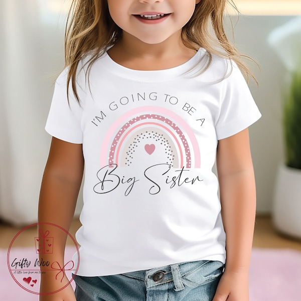 Big Sister T-Shirt - Big Sister Top - Big Sister Gift - Pregnancy Announcement - Sibling Announcement - Going to Be a Big Sister - Sisters