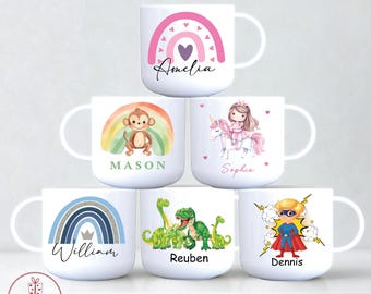Kids Unbreakable Mug Cup - Children's Mug - Kids Mug, 6oz/11oz Mug for Kids - Child's Plastic Cup - Personalised Childs Cup - Toddler Gift