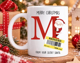 Funny Secret Santa Mug - Novelty Christmas Gift - Rude Budget Joke Mug - Work Colleague Gift - Office Secret Santa Present